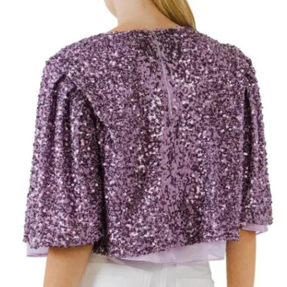 💟💜💟💜💟💜 ENDLESS ROSE Sequined Top 💟💜💟💜💟💜 - Picture 5 of 15